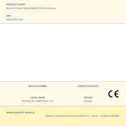 Regleta Ciega Transparente 10 Polos 6 Mm²