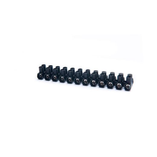 Regleta De Conexión 12 Polos 10 Mm² Negra