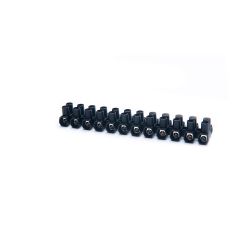 Regleta De Conexión 12 Polos 2,5 Mm² Negra
