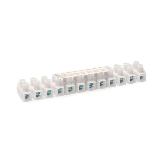 Regleta De Conexion De 10 Mm , 12 Conectores, Homologada, Blanca (Retractilada)