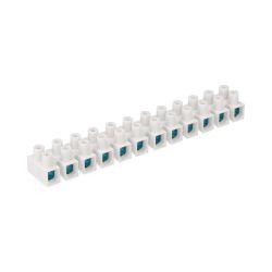 Regleta De Conexion De 16 Mm , 12 Conectores, Homologada, Blanca (Retractilada)