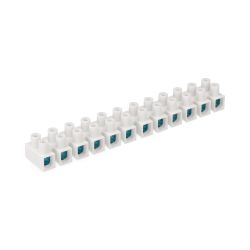Regleta De Conexion De 16 Mm , 12 Conectores, Homologada, Blanca (Retractilada)
