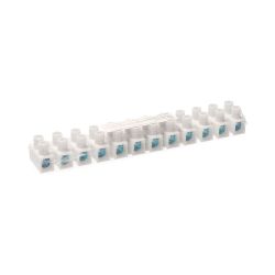 Regleta De Conexion De 16 Mm , 12 Conectores, Homologada, Blanca (Retractilada)