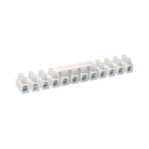 Regleta De Conexion De 16 Mm , 12 Conectores, Homologada, Blanca (Retractilada)
