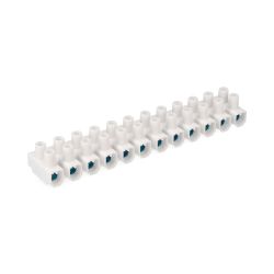 Regleta De Conexion De 25 Mm , 12 Conectores, Homologada, Blanca (Envasada)