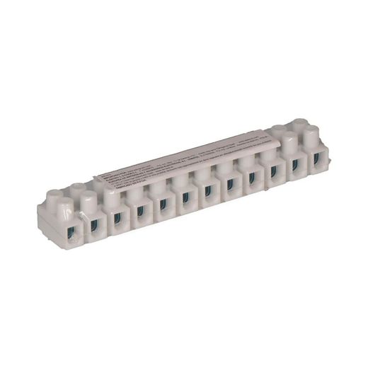 Regleta De Conexion De 2.5 Mm A 4 Mm , 12 Conectores, Homologada, Blanca (Retractilada)