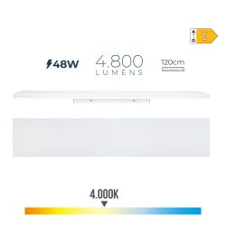Regleta Led 48 W 4000 K Luz Dia 4800 Lm 12 X 120 X 4,5 Cm