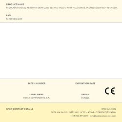 Regulador De Luz Aereo 40-160W 220V Blanco Valido Para Halogenas, Incandescentes Y Tecnologia Led