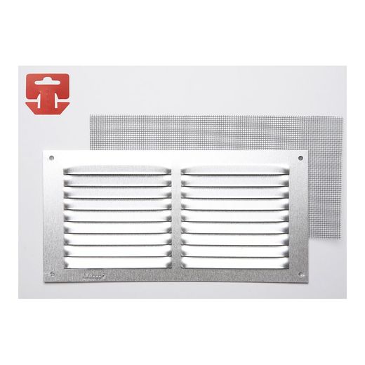 Rejilla Con Mosquitera. Aluminio 0.6 Natural 300X150Mm (G)