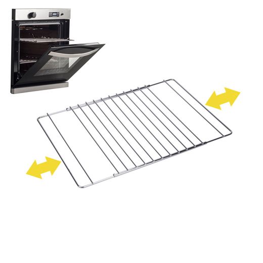 Rejilla Para Horno Cromada Extensible 38.5 Cm Hasta 55 X 31.5 Cm