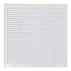 Rejilla Ventilación Cuadrada Con Tapones Y Mosquitera 300X300X7Mm Abs Blanca