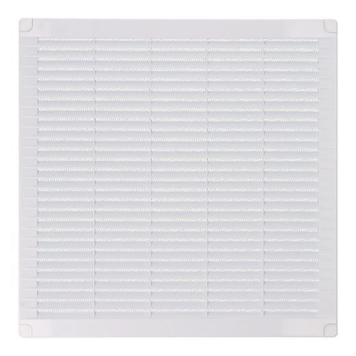 Rejilla Ventilación Cuadrada Con Tapones Y Mosquitera 300X300X7Mm Abs Blanca