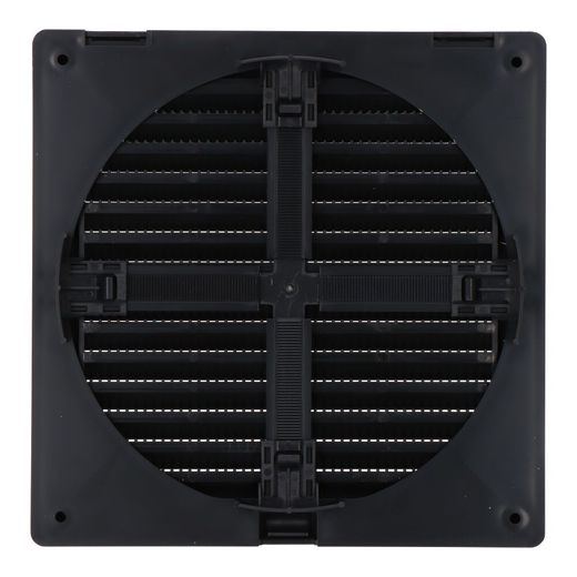 Rejilla Ventilación Cuadrada Empotrable Ajustable Ø 80-150 Con Mosquitera 170X170X11,5Mm Abs Gris Antracita