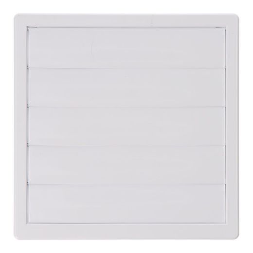 Rejilla Ventilación Cuadrada Empotrable Con Lamas Móviles 170X170Mm Enclavamiento Ø120Mm Abs Blanca