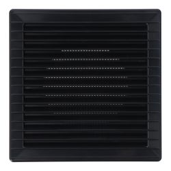 Rejilla Ventilación Cuadrada Empotrable Ø 100Mm Con Mosquitera 170X170X10Mm Abs Gris Antracita