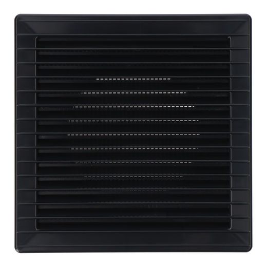 Rejilla Ventilación Cuadrada Empotrable Ø 100Mm Con Mosquitera 170X170X10Mm Abs Gris Antracita