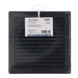 Rejilla Ventilación Cuadrada Empotrable Ø 100Mm Con Mosquitera 170X170X10Mm Abs Gris Antracita