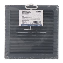 Rejilla Ventilación Cuadrada Empotrable Ø 100Mm Con Mosquitera 170X170X11,5Mm Abs Gris