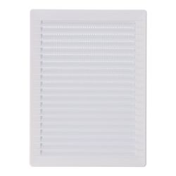 Rejilla Ventilacíón Rectangular Empotrable Con Mosquitera Abs 137X207Mm Blanco