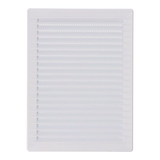 Rejilla Ventilacíón Rectangular Empotrable Con Mosquitera Abs 137X207Mm Blanco