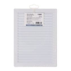 Rejilla Ventilacíón Rectangular Empotrable Con Mosquitera Abs 137X207Mm Blanco