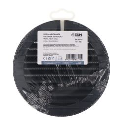 Rejilla Ventilación Redonda Empotrable Con Mosquitera Ø125Mm Abs Gris Antracita