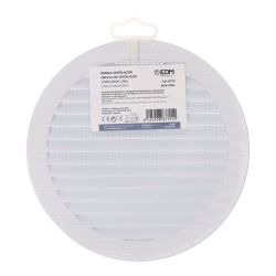 Rejilla Ventilación Redonda Empotrable Con Mosquitera Ø150Mm Abs Blanca