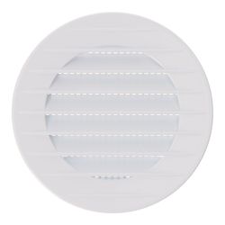 Rejilla Ventilación Redonda Empotrable Con Mosquitera Ø70Mm Abs Blanca