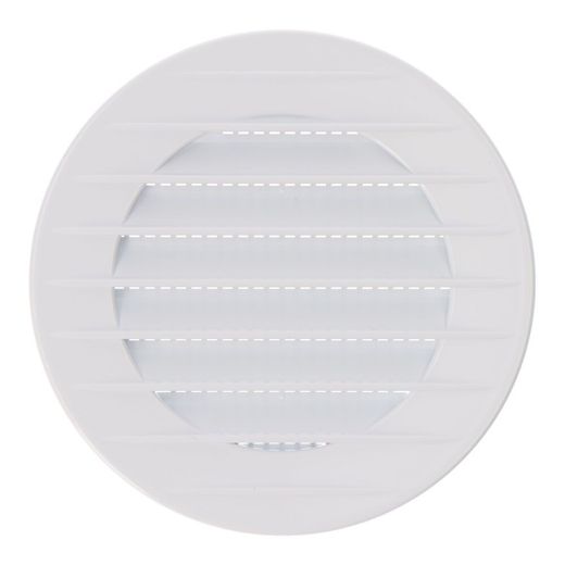 Rejilla Ventilación Redonda Empotrable Con Mosquitera Ø70Mm Abs Blanca