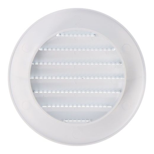 Rejilla Ventilación Redonda Empotrable Con Mosquitera Ø70Mm Abs Blanca