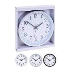 Reloj De Pared Redondo Colores Surtidos Con Fondo Blanco Ø20 X 3,8 Cm