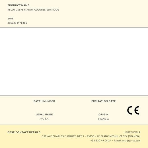 Reloj Despertador Colores Surtidos