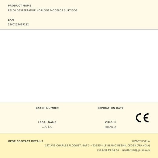 Reloj Despertador Horloge Modelos Surtidos