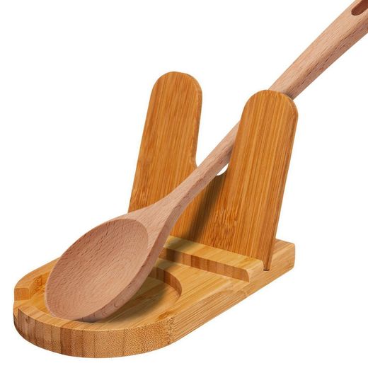 Reposa Cucharas De Bambú 20 X 12.5 X 12 Cm
