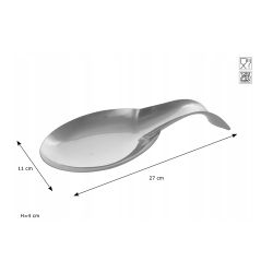 Reposa Cucharas De Acero Inoxidable 11,5 X 26,5 X 3 Cm