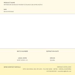 Retenedor Adhesivo Magnetico Blanco (Blister) Inofix