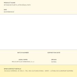 Retenedor Puerta Latón Níquel Mate