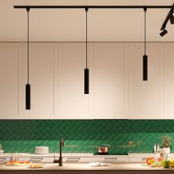 Riel De Extensión Easylink 1 M, Con Alimentación, Negro