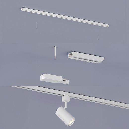 Riel De Extensión Easylink 2 Uds X 1 M Con Alimentación, Blanco