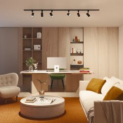 Riel De Extensión Easylink 2 Uds X 1 M Con Alimentación, Negro