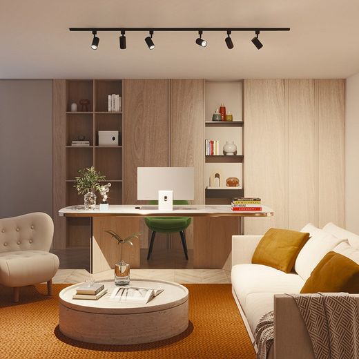 Riel De Extensión Easylink 2 Uds X 1 M Con Alimentación, Negro