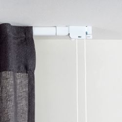 Riel Reforzado Blanco Extensible De 120 - 210 Cm