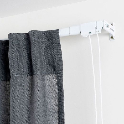 Riel Reforzado Blanco Extensible De 120 - 210 Cm