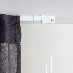 Riel Reforzado Blanco Extensible De 120 - 210 Cm