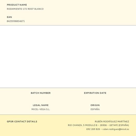 Rodamiento 172 Rd07 Blanco