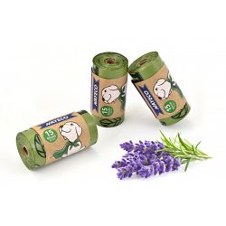 Rollo De 15 Bolsas Higiénicas Degradables Aroma Lavanda 33 X 22 Cm
