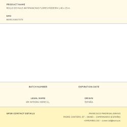 Rollo De Hule Antimanchas Flores Modern 1,40 X 25 M