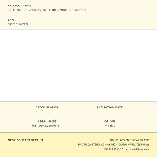 Rollo De Hule Antimanchas Flores Modern 1,40 X 25 M