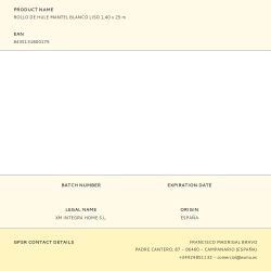 Rollo De Hule Mantel Blanco Liso 1,40 X 25 M