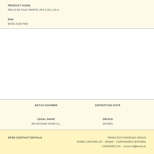 Rollo De Hule Mantel Mix 1,40 X 25 M